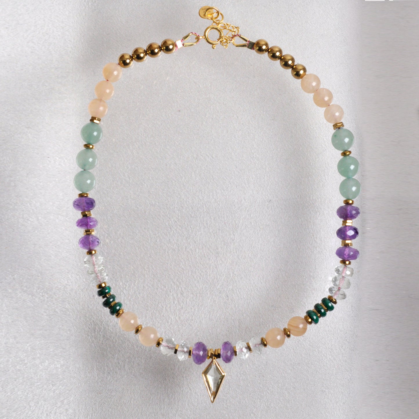 Collier Chunky Amethystes Violettes