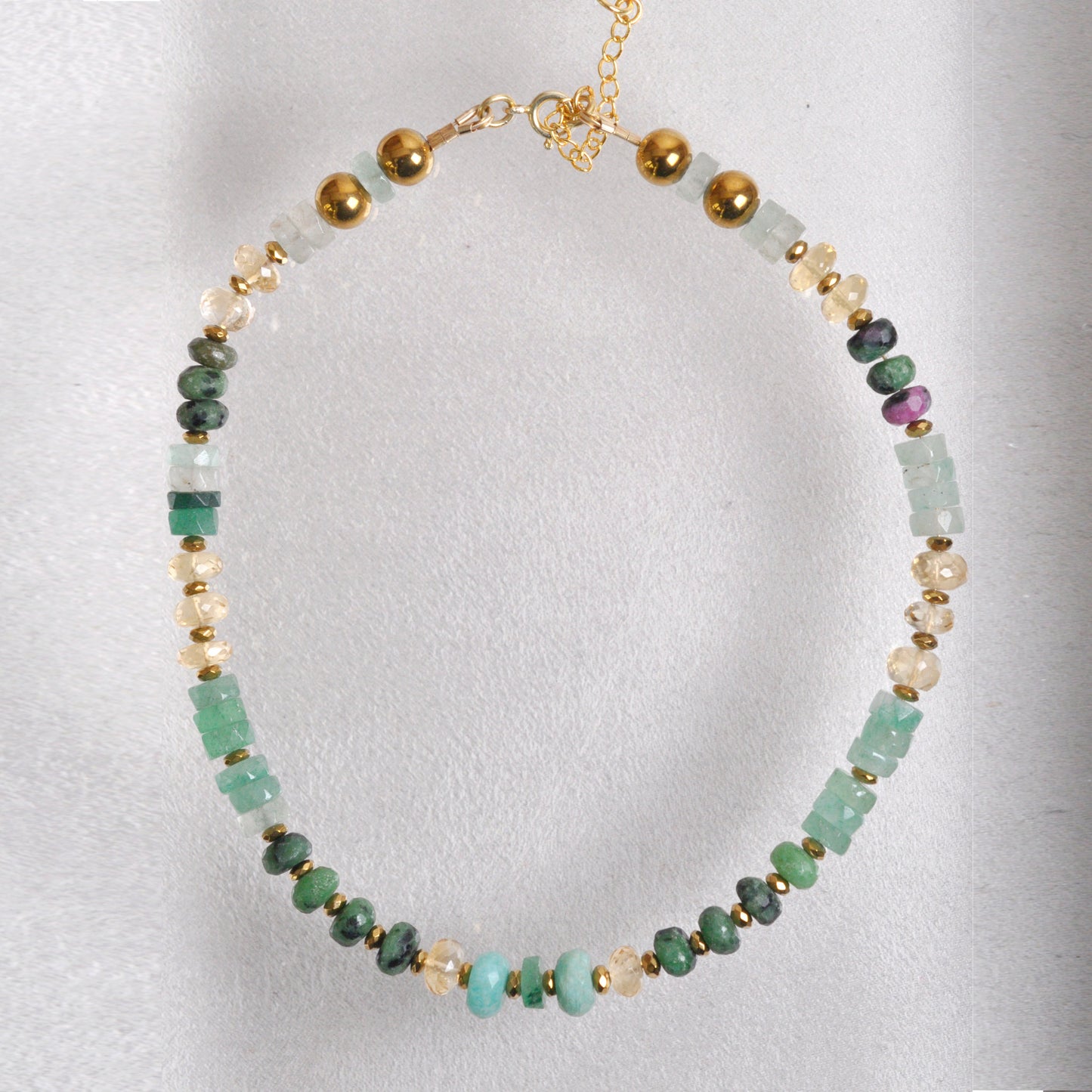 Collier Chunky Green Amazonites