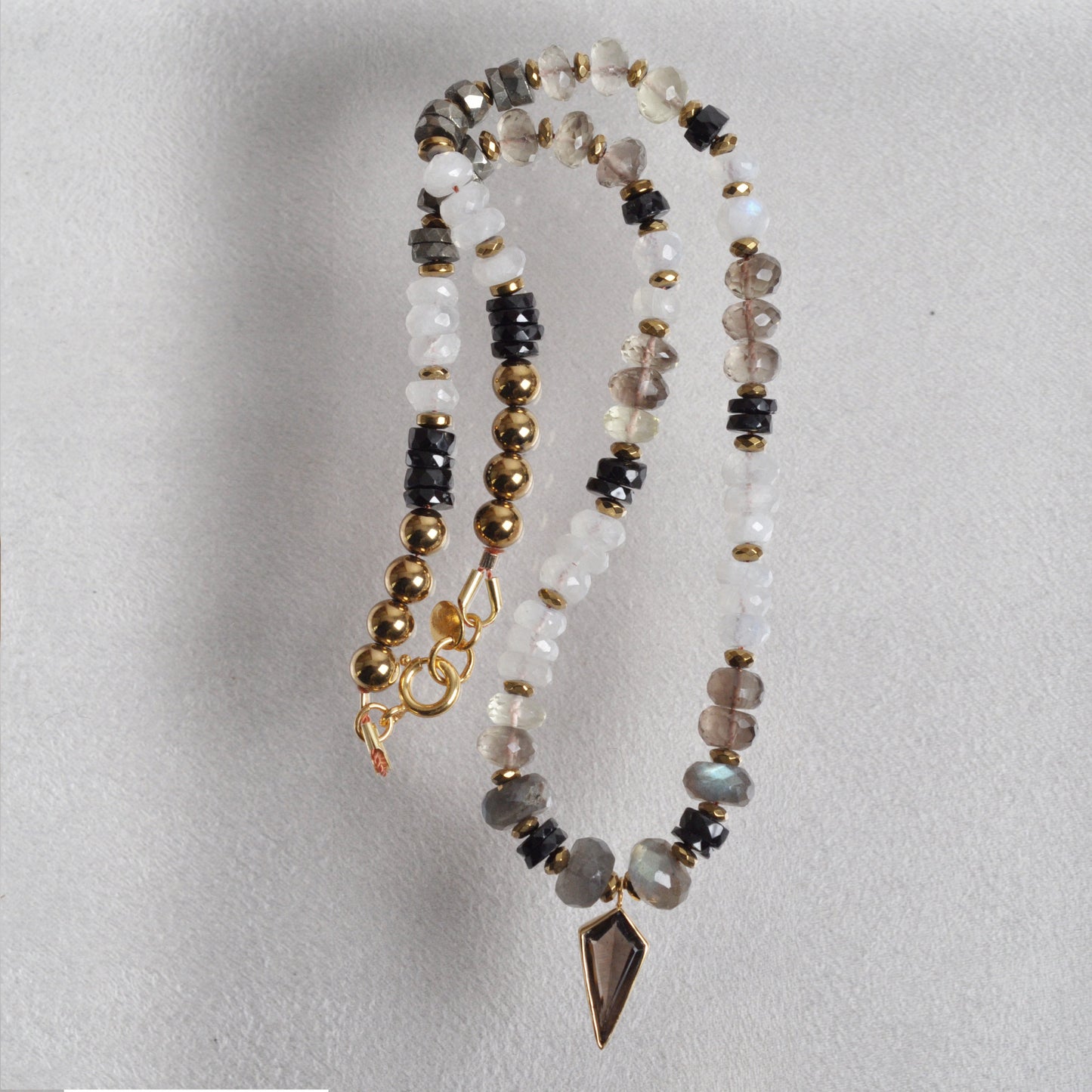 Collier CHUNKY Rainbow Moonstones & Labradorites