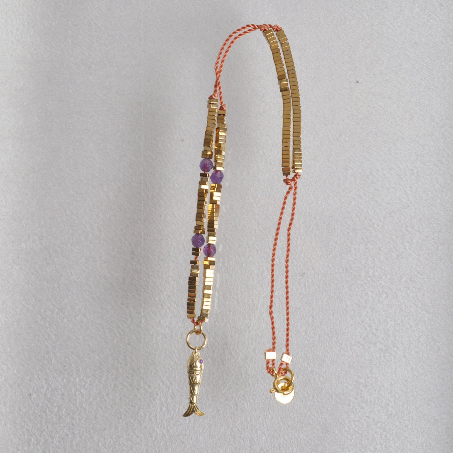 Collier Lucky Fish Améthyste