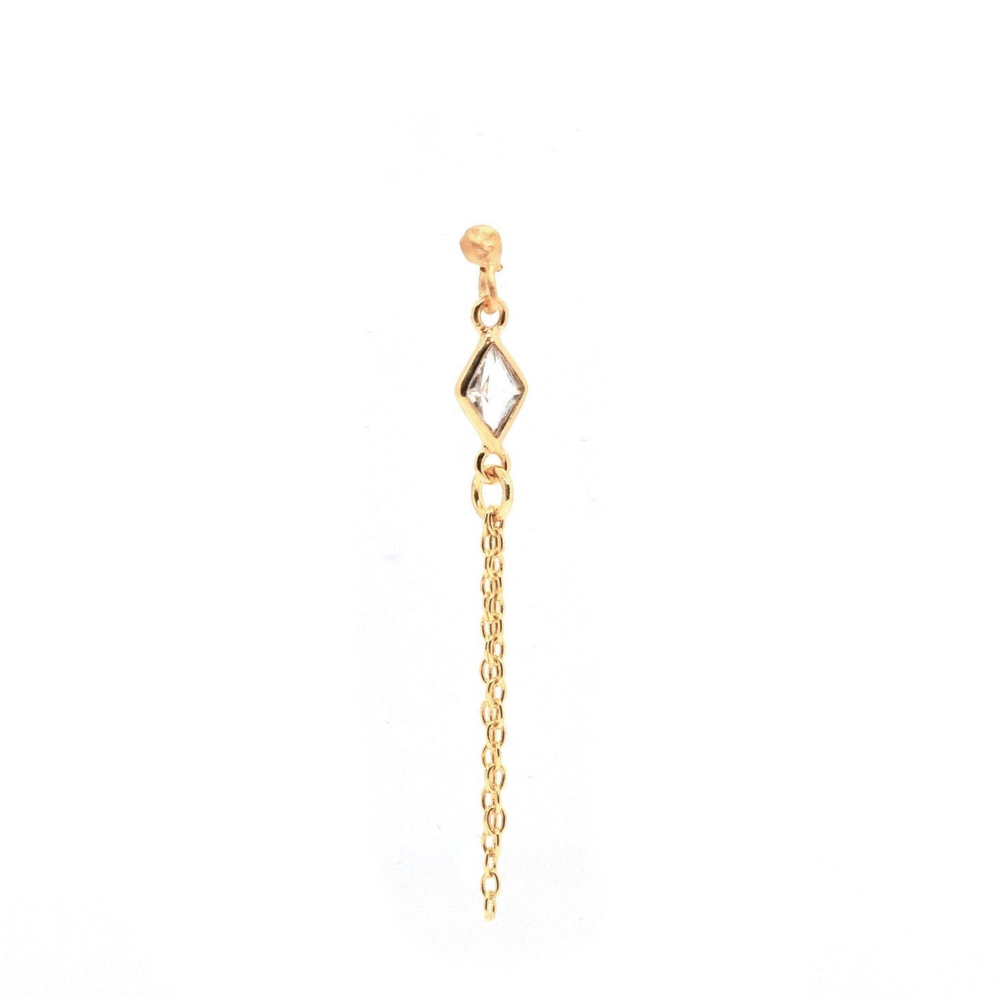 Boucle d'oreille Losange Chaines