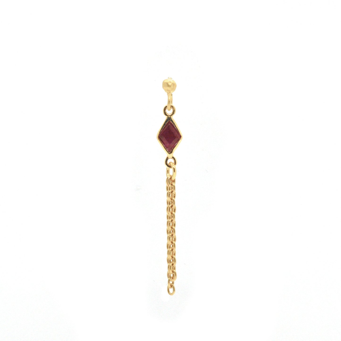 Boucle d'oreille Losange Chaines