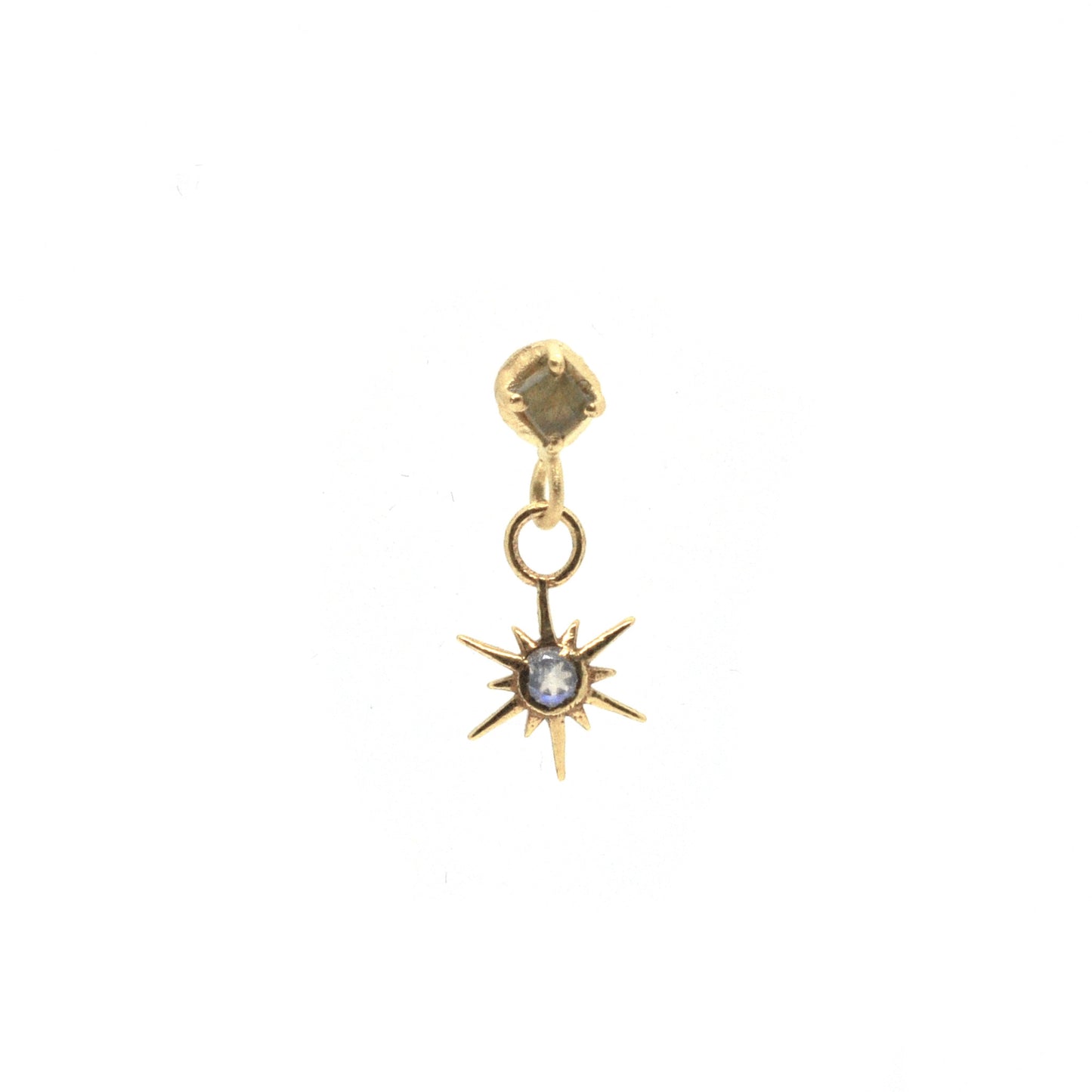 Boucle d'oreille pierre sertie SUN