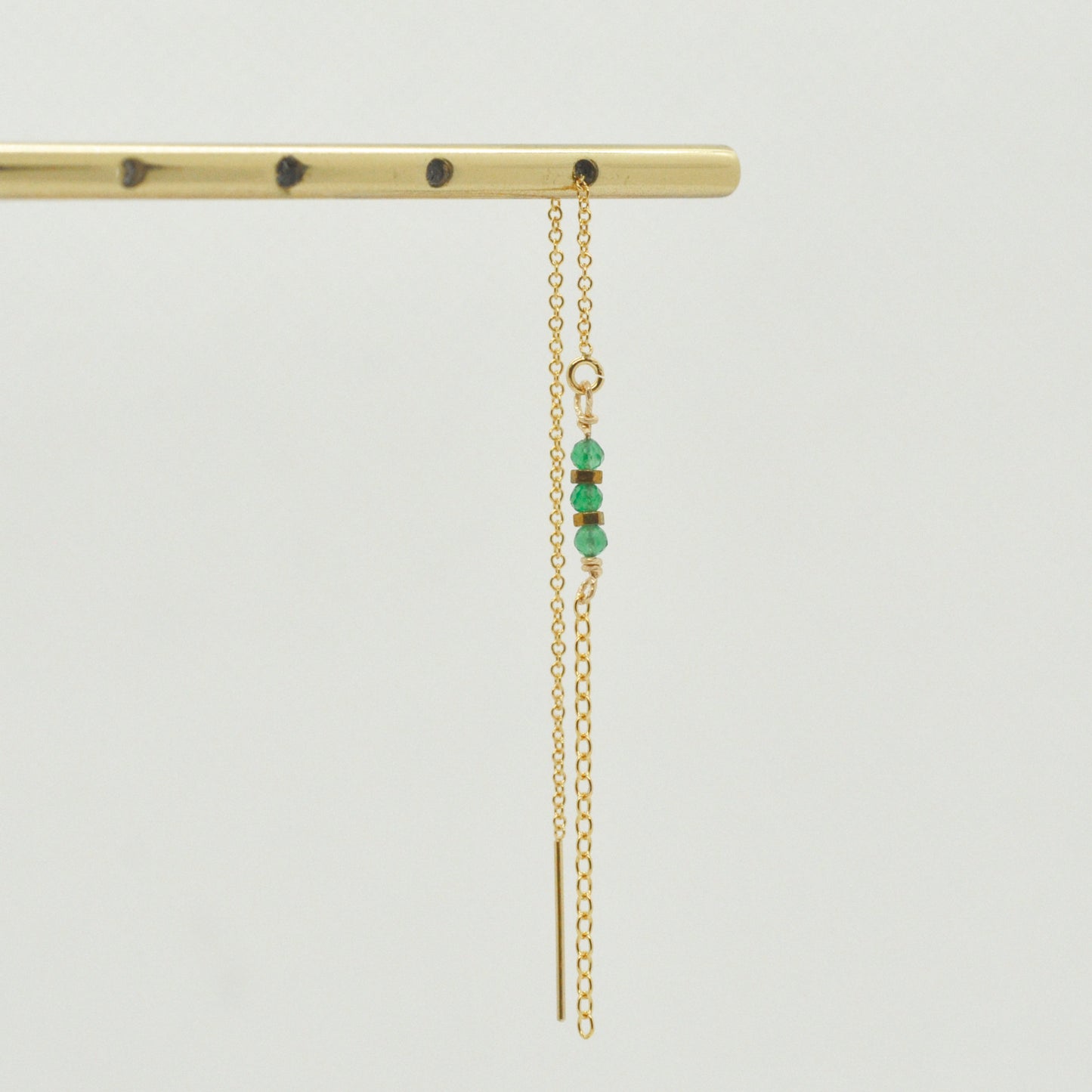 Boucle d'oreille en Laiton Goldfiled Longue chaine