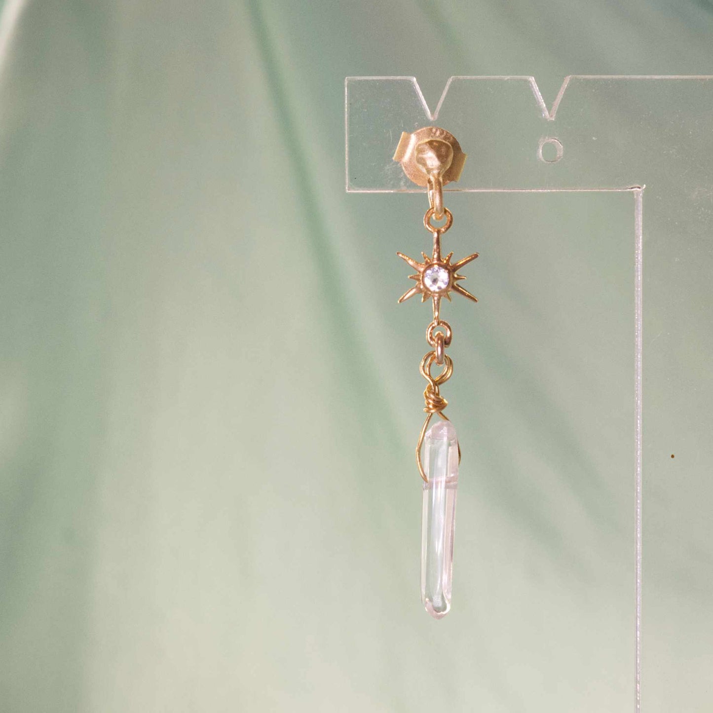 Boucle d'Oreille SUN Connexion Brute Pierre de Lune