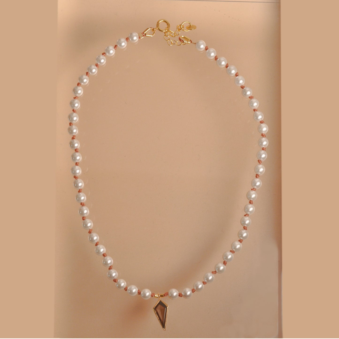 Collier de Perles 6 mm Spike Smokey Quartz