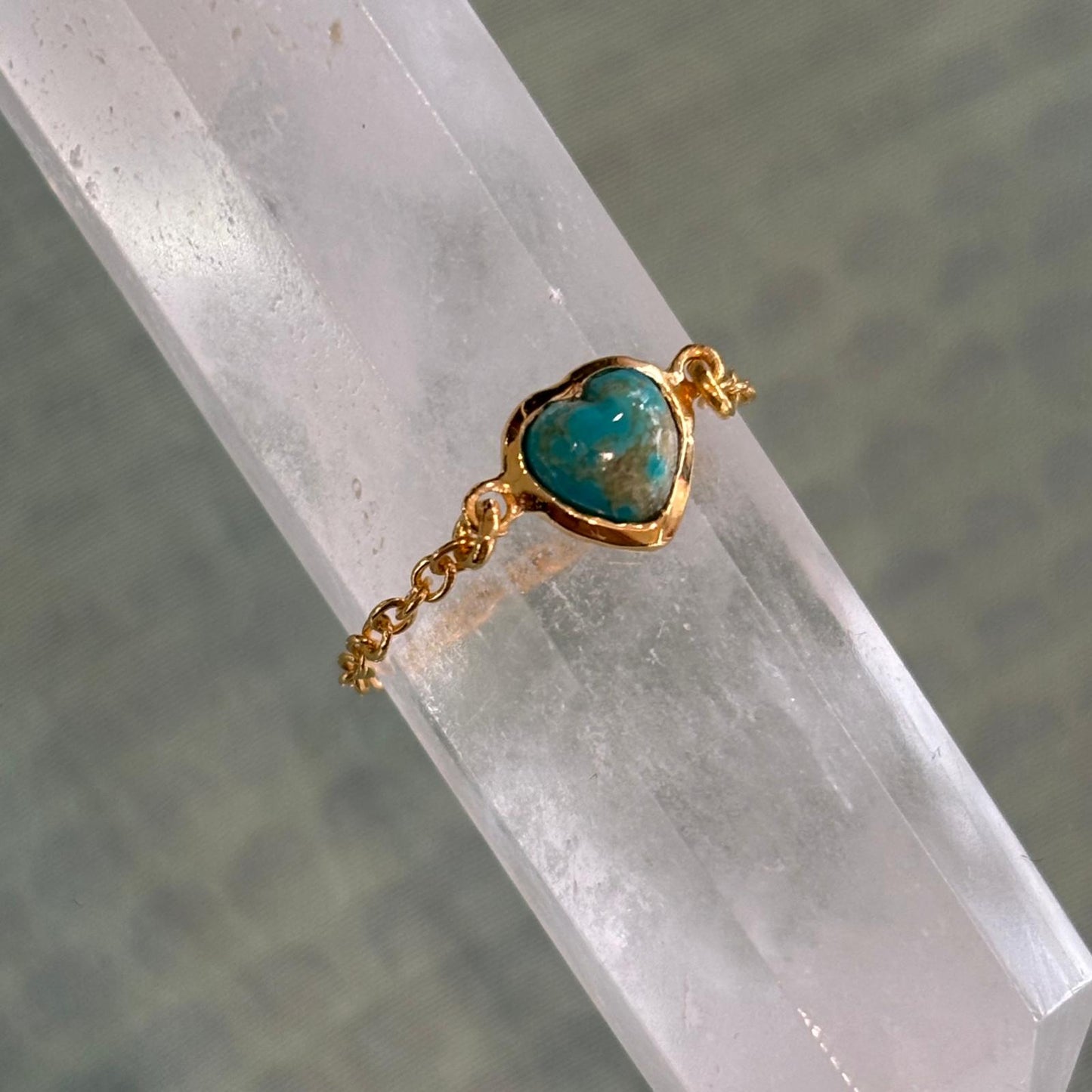 Bague Chaine LOVE TURQUOISE