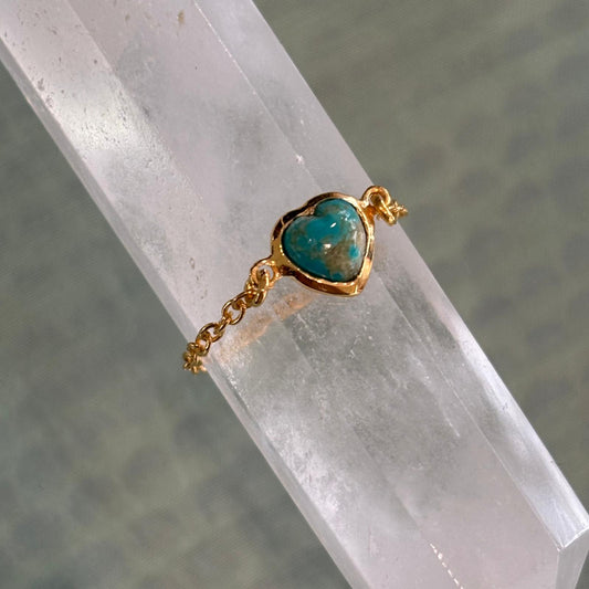 Bague Chaine LOVE TURQUOISE