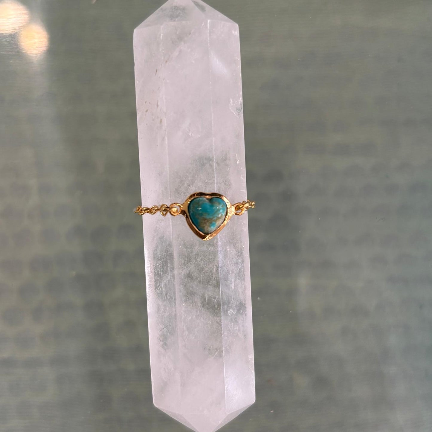 Bague Chaine LOVE TURQUOISE