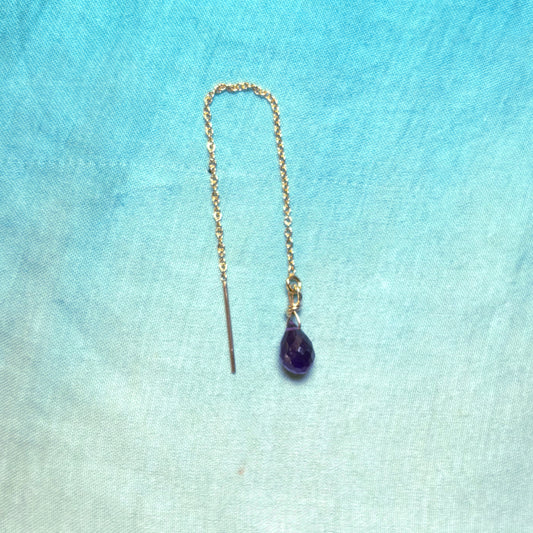 Boucle d'oreille en Laiton Goldfiled Longue chaine