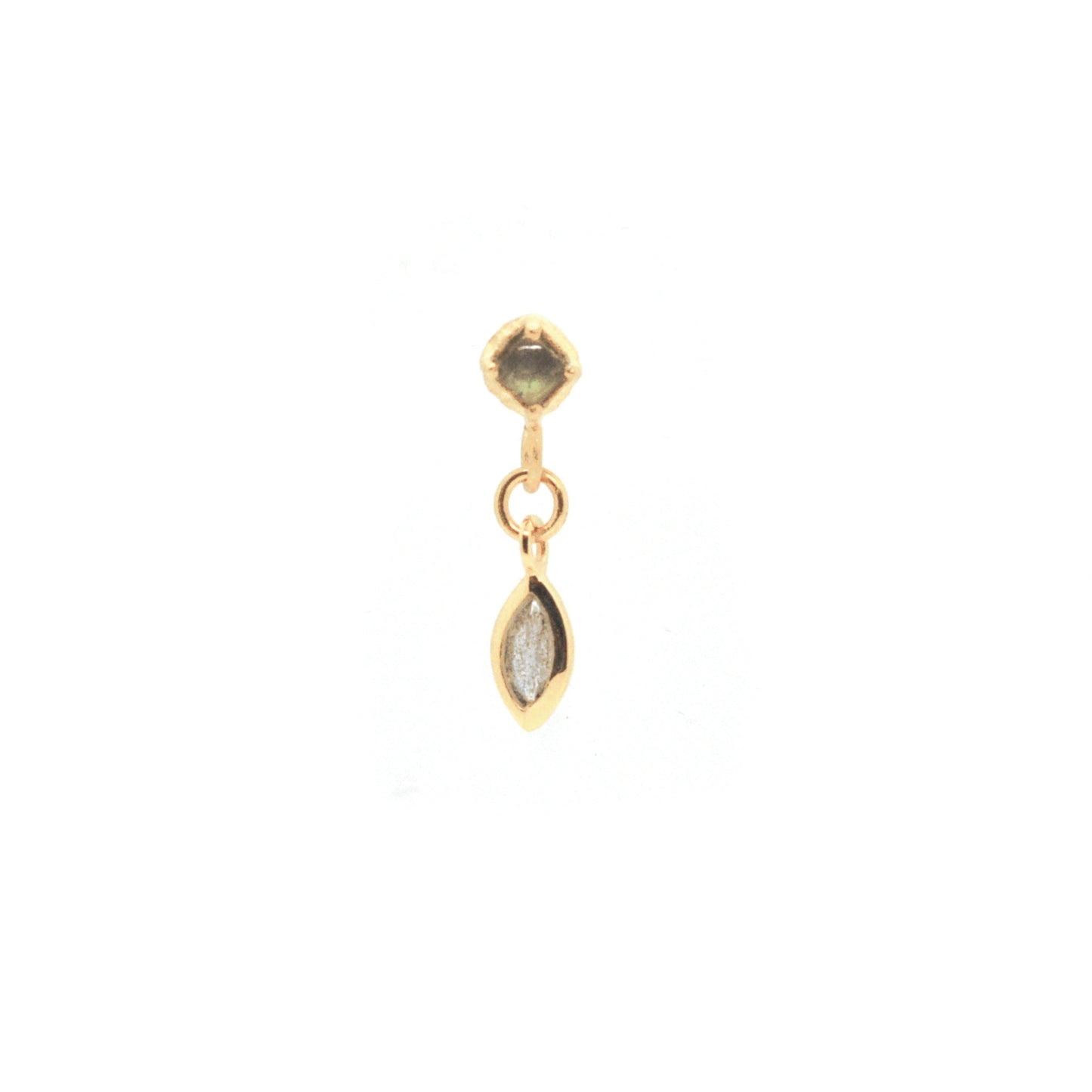 Drop stone set earring