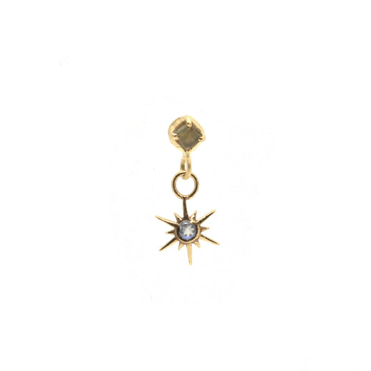 SUN stone-set earring