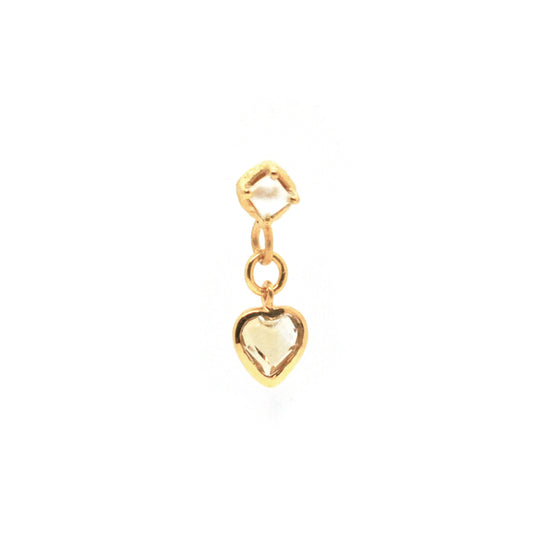 LOVE stone-set earring