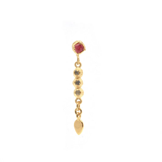 TRIO set stone earring and tassel