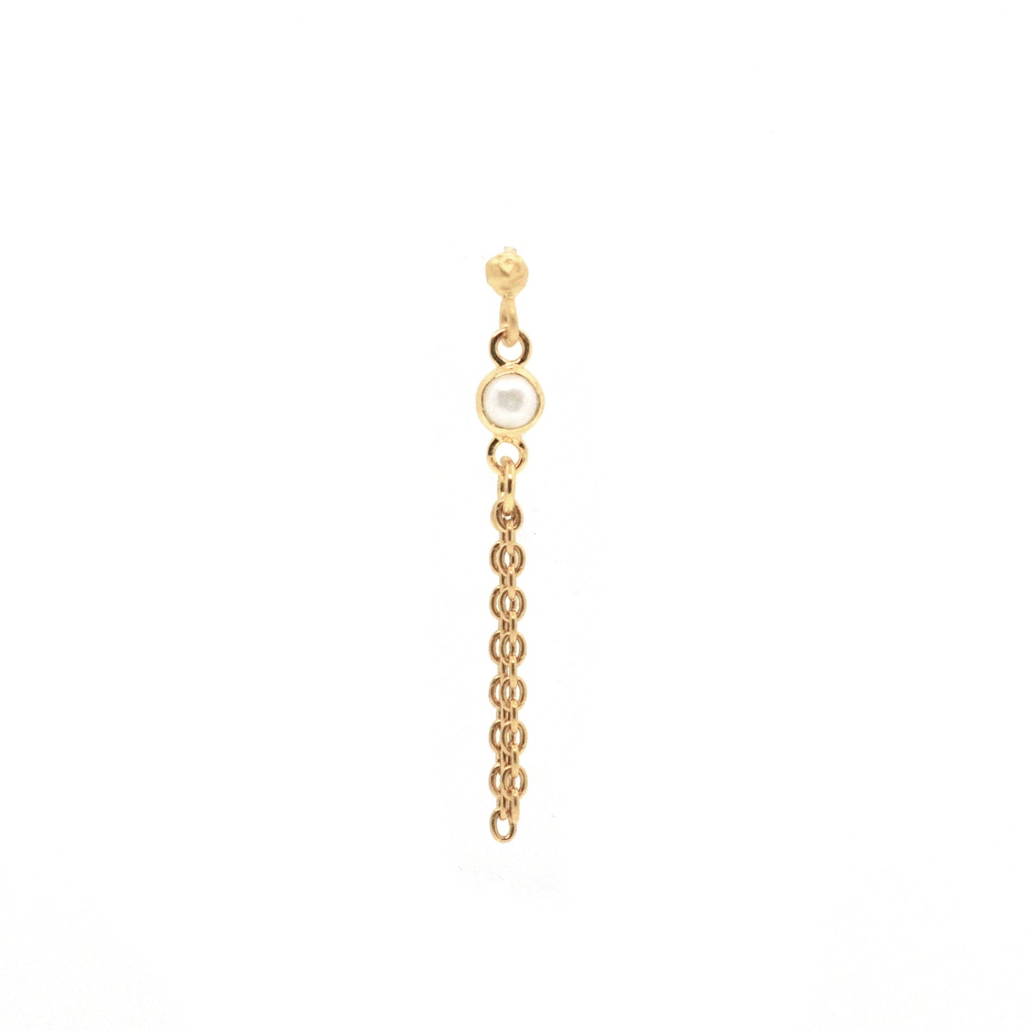 Pearl and chain earring