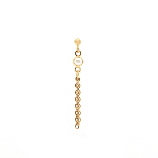 Pearl and chain earring