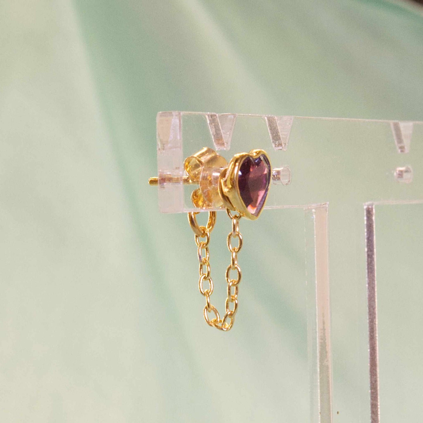 Boucle d'oreille LOVE Unchained Grenat