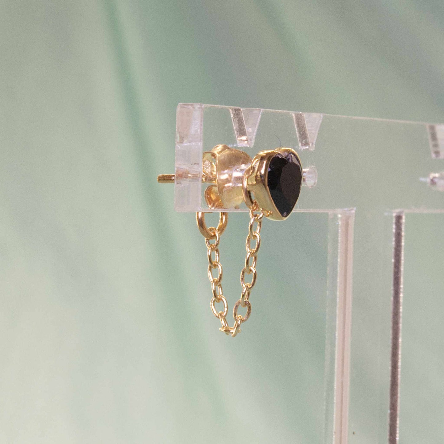 Boucle d'oreille LOVE Unchained Spinelle noire