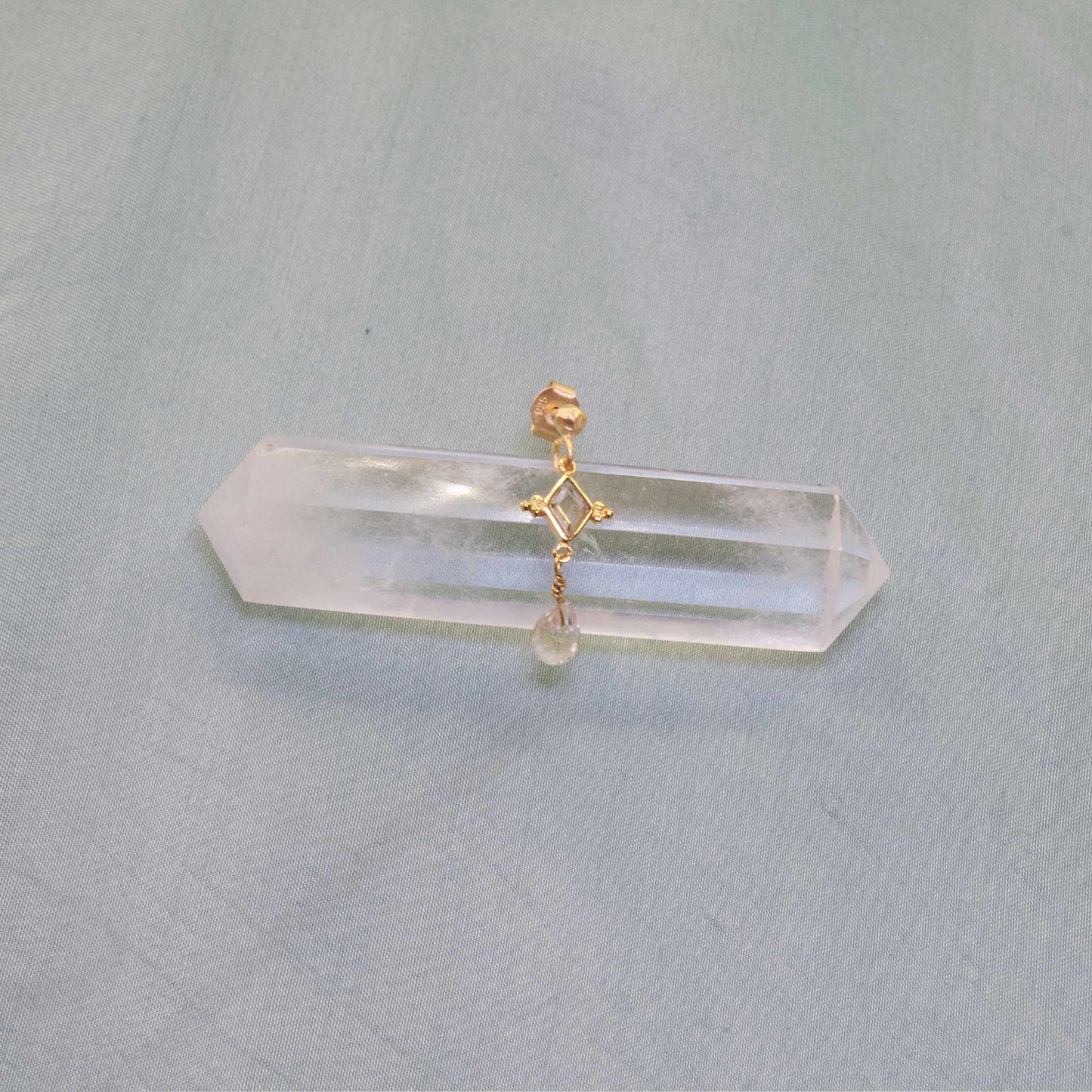 Boucle d'oreille DIAMOND Citrine avec goutte en Citrine