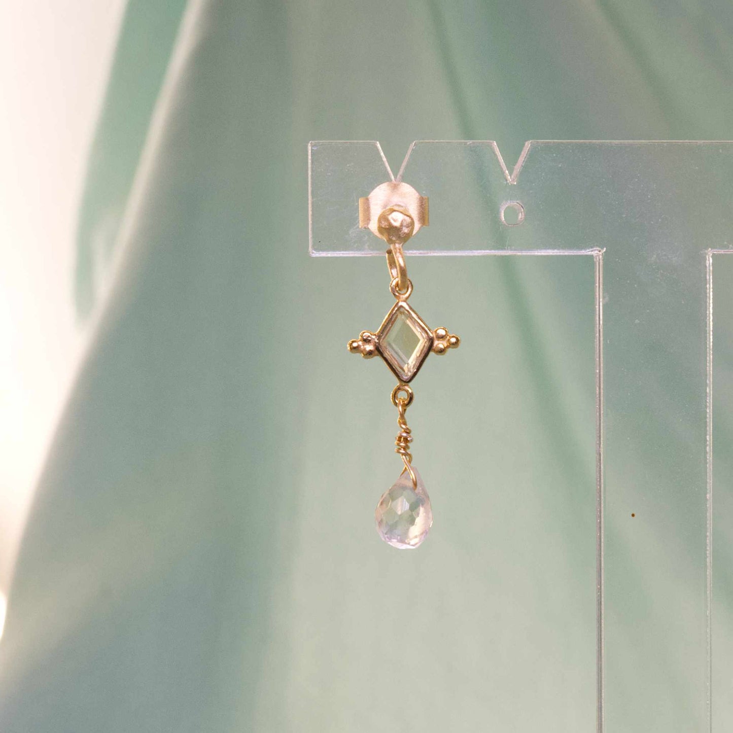 Boucle d'oreille DIAMOND Citrine avec goutte en Citrine