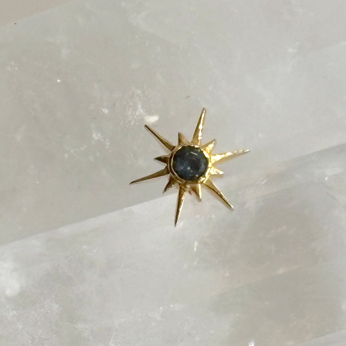 Boucle d'oreille SUN Topaze "Blue London"
