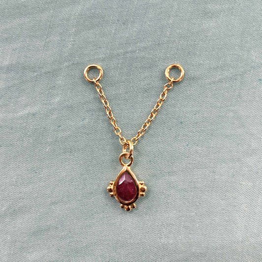 Chaine d'oreille Simple avec Bindi Rose