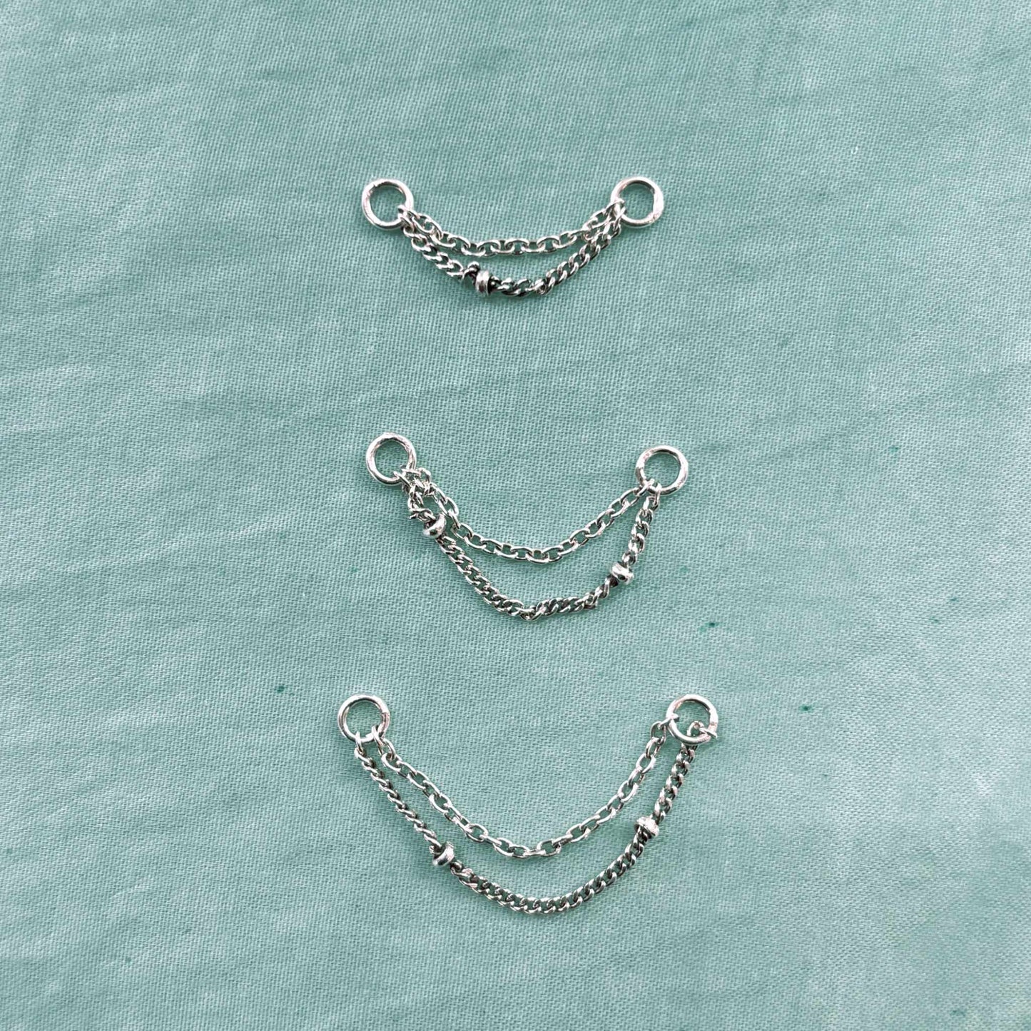 Chaine d'oreille DOUBLE en Argent 925