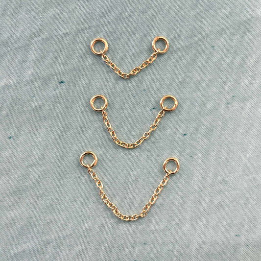 Chaine d'Oreille Simple en Argent 925 Plaqué Or