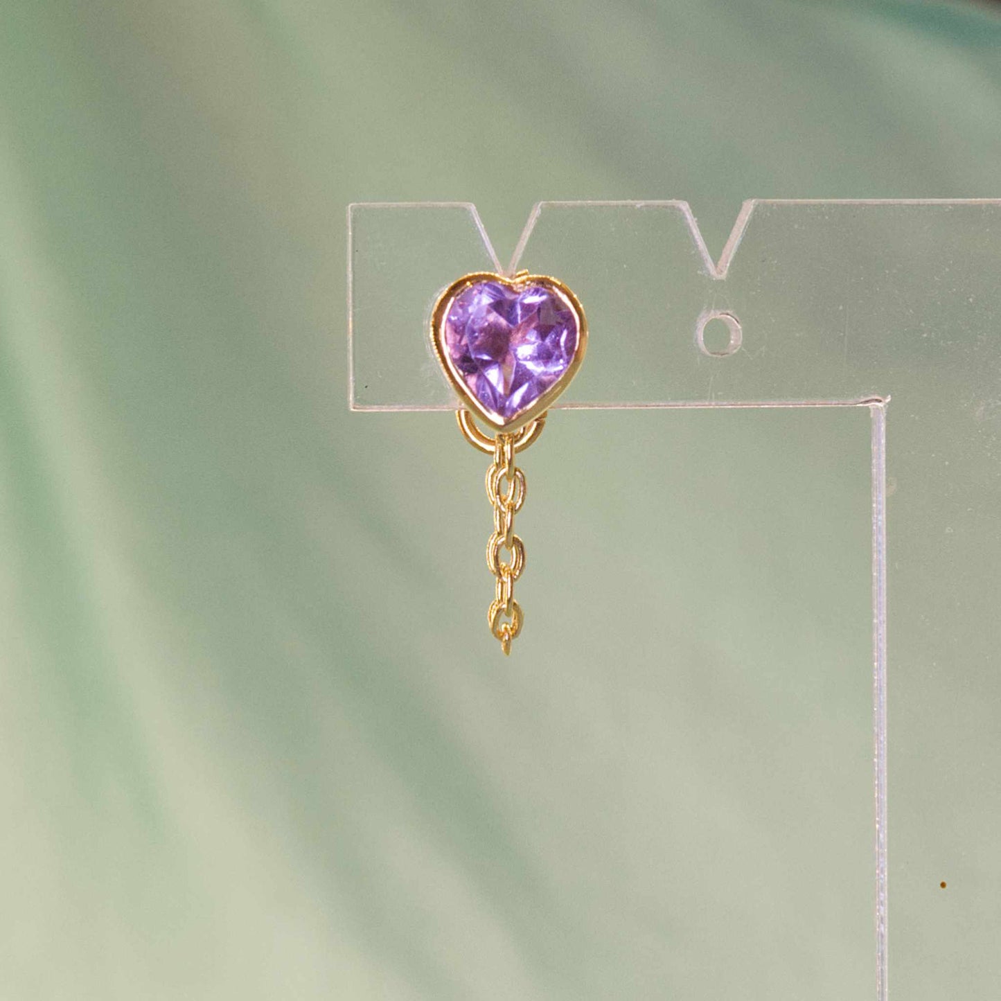 Boucle d'oreille LOVE Unchained Amethyste violette