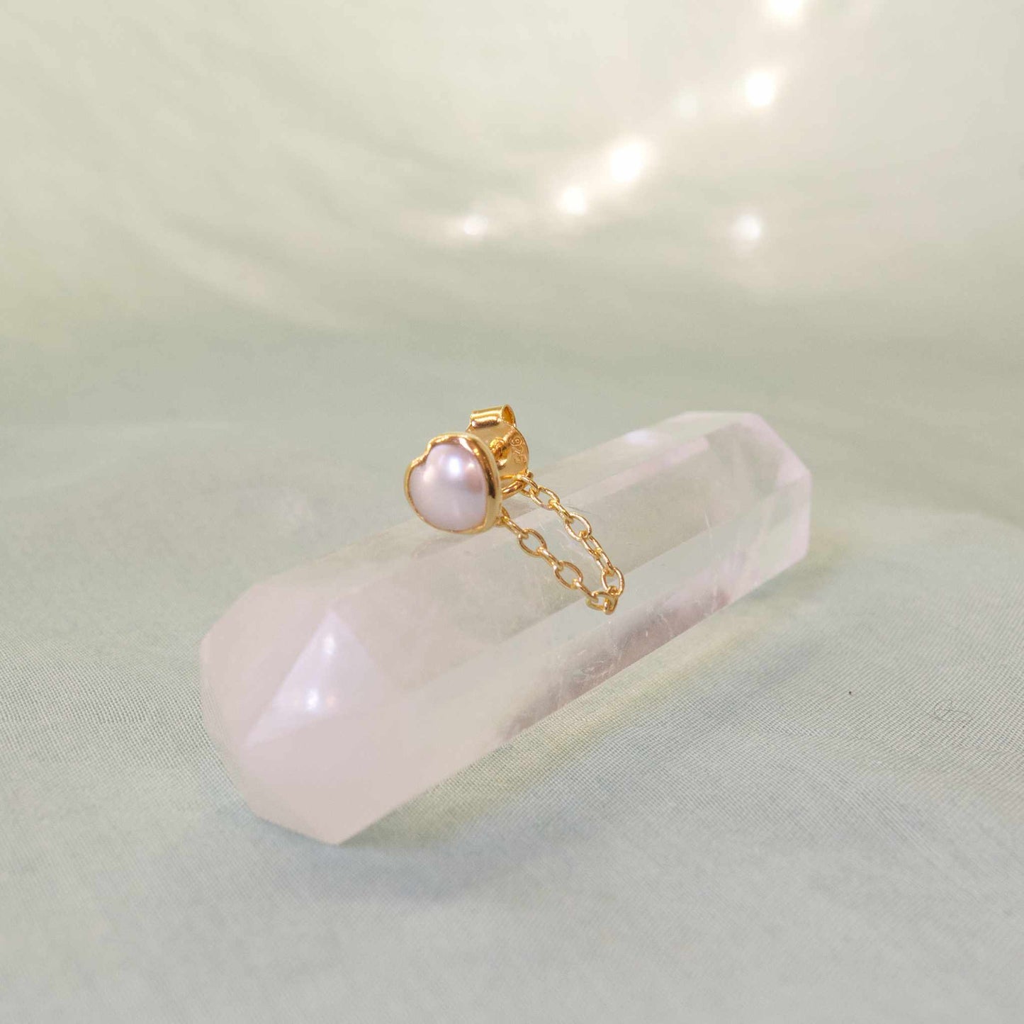 Boucle d'oreille LOVE Unchained Perle d'eau douce