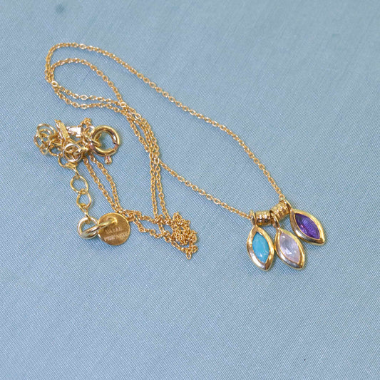 Collier Chocker 3 Drops BLUE