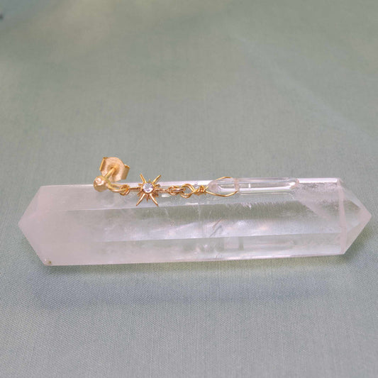 Boucle d'Oreille SUN Connexion Brute Pierre de Lune